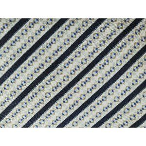 STEFANO RICCI ~ MENS SILK DRESS SHIRT SUIT TIE ~ BLACK WHITE SILVER STRIPE ~ 60"